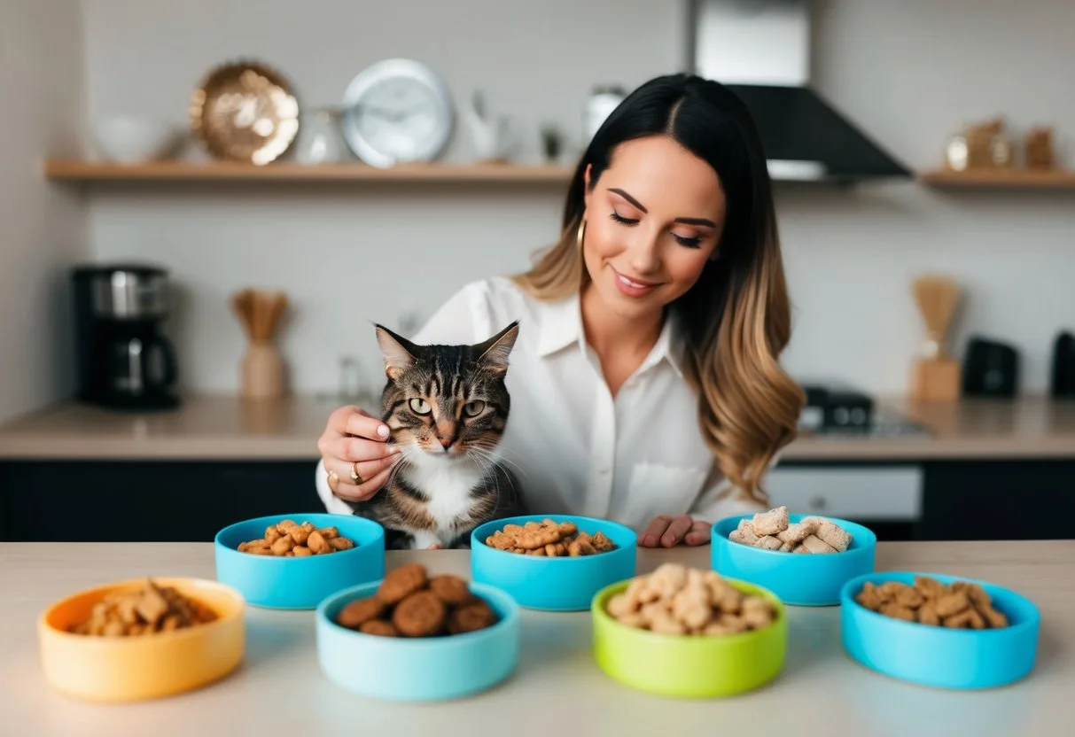 A katteejer vælger omhyggeligt godbidder fra en række muligheder og overvejer ingredienserne og deres kats præferencer